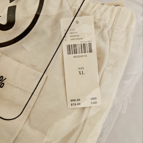 Anthropologie Linen Blend Micro Tap Shorts in Ivory NWT - Picture 14 of 16